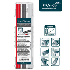 Набор сменных грифелей-стержней (12 шт) для карандаша Pica Big Dry Longlife