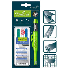 Набор строительный карандаш Pica Dry Longlife с грифелями-стержнями 30404