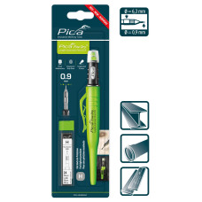 Набор строительный карандаш Pica Fine Dry Longlife с серыми грифелями твердость H