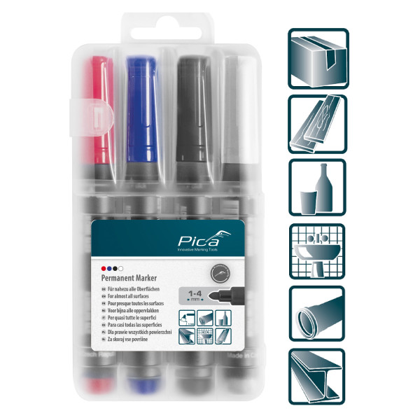 Набор перманентных маркеров PICA Classic 520/04
