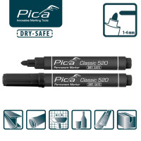 Маркер перманентный PICA Classic 520