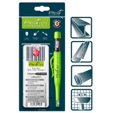 Набор строительный карандаш Pica Dry Longlife с грифелями-стержнями 30403