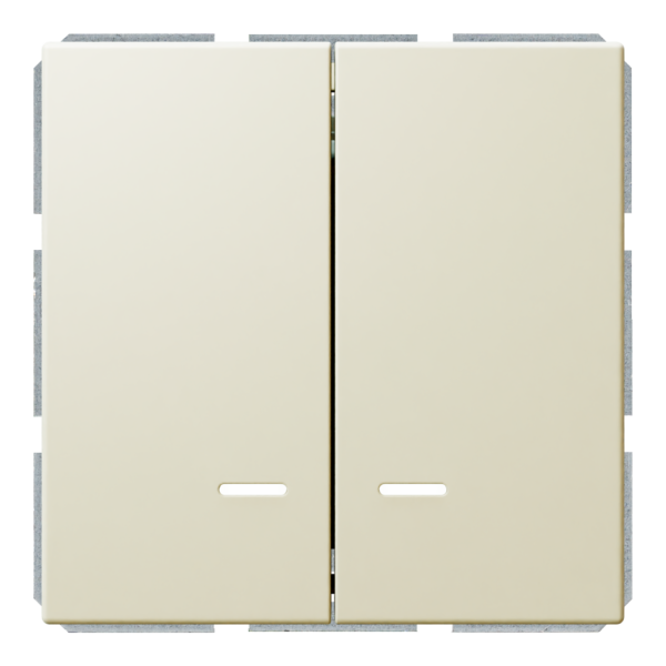 Выключатель 2-клавишный 10A с LED-подсветкой с клавишами - FD (сахара), артикул FD3023NSH