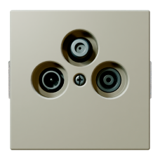 Розетка TV-FM-SAT проходная с накладкой - FD (тауп матовый - soft touch), артикул FD6207PTM