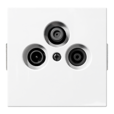 Розетка TV-FM-SAT проходная с накладкой - FD (белый глянцевый), артикул FD6207W