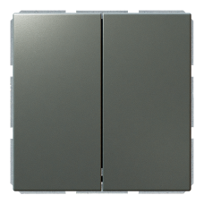 Выключатель 2-клавишный 10A проходной с клавишами - FD (ниель), артикул FD3022NI