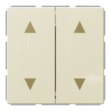 Кнопка 2-клавишная 10A в нейтральном положении, для штор с клавишей - FD (сахара), артикул FD3028SH