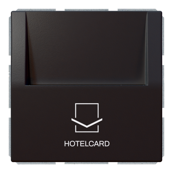 Отельный карточный выключатель 10A с накладкой - FD, (черный матовый - soft touch), артикул FD6209PBM