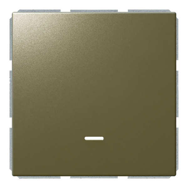 Выключатель 1-клавишный 10A проходной с LED-подсветкой с клавишей - FD (бронза), артикул FD3012NBR