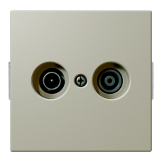 Розетка TV-FM оконечная с накладкой - FD (тауп матовый - soft touch), артикул FD6204PTM