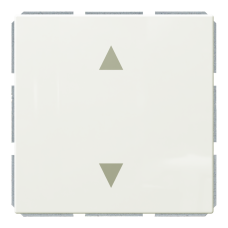 Кнопка 1-клавишная 10A в нейтральном положении, для штор с клавишей - FD (белый матовый - soft touch), артикул FD3018PWM