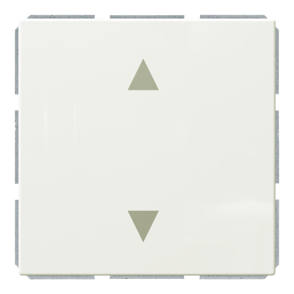 Кнопка 1-клавишная 10A в нейтральном положении, для штор с клавишей - FD (белый матовый - soft touch), артикул FD3018PWM