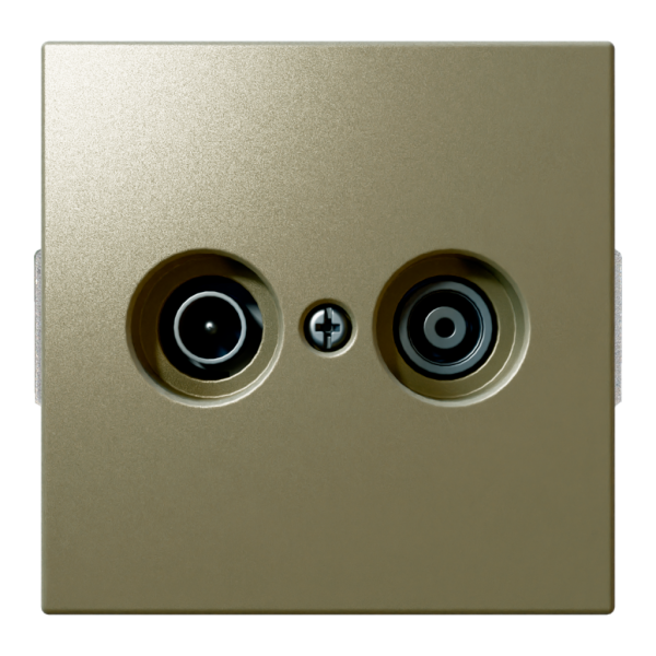 Розетка TV-FM проходная с накладкой - FD (бронза), артикул FD6205BR