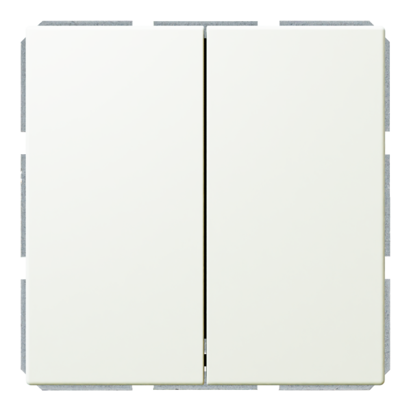 Выключатель 2-клавишный 10A перекрестный с клавишей - FD (белый матовый - soft touch), артикул FD3014PWM