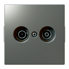 Розетка TV-FM проходная с накладкой - FD (никель), артикул FD6205NI