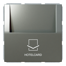 Отельный карточный выключатель 10A с накладкой - FD, (никель), артикул FD6209NI