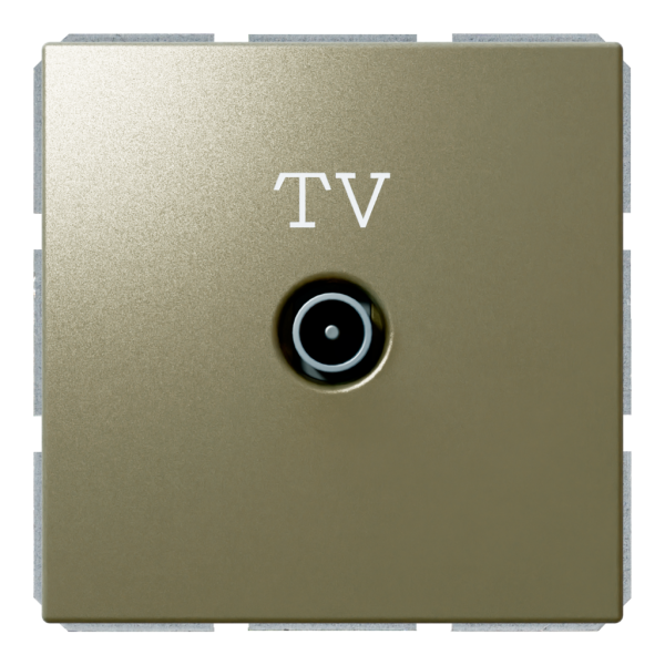 Розетка TV оконечная с накладкой - FD (бронза), артикул FD6001BR