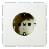 Розетка SCHUKO® 16A со шторками - FD (белый матовый - soft touch), артикул FD5501PWM