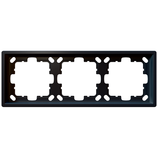 Рамка 3-кратная - FD (черный матовый - soft touch), артикул FD1003PBM