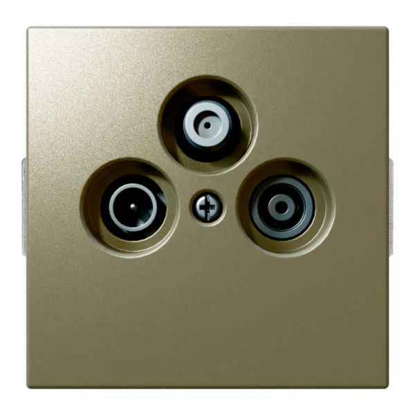 Розетка TV-FM-SAT проходная с накладкой - FD (бронза), артикул FD6207BR