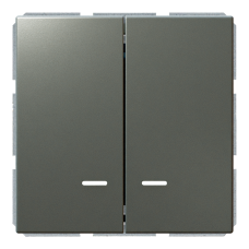 Выключатель 2-клавишный 10A с LED-подсветкой с клавишами - FD (никель), артикул FD3023NNI