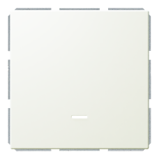 Выключатель 1-клавишный 10A проходной с LED-подсветкой с клавишей - FD (белый матовый - soft touch), артикул FD3012NPWM